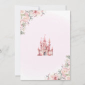 ピンクプリンセスドレスバースデーパーティー招待状 招待状 (裏面)