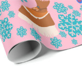 ピンクプリンセスドレスラッピング紙 ラッピングペーパー (ロールコーナー)