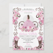 ピンクプリンセスドレス&ブーツキンセアニラ 招待状 (正面)