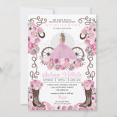 ピンクプリンセスドレス&ブーツキンセアニラ 招待状 (正面)