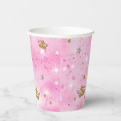 ピンクプリンセスハート&クラウンティアラ誕生日パーティー 紙コップ (右)