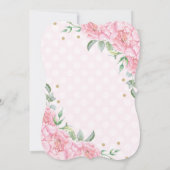 ピンクプリンセスバレリーナ誕生日招待トゥトゥパーティー 招待状 (裏面)