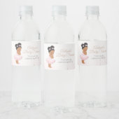 ピンクプリンセスバレリーナ赤ちゃんシャワー ペットボトルラベル (ボトル)