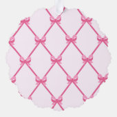 ピンクプリンセスファンタジー誕生日パーティー オーナメントカード (裏面)