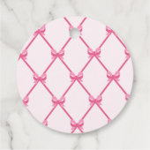 ピンクプリンセスファンタジー誕生日パーティー フェイバータグ (裏面)