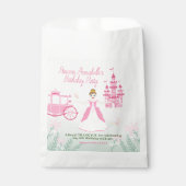 ピンクプリンセスファンタジー誕生日パーティー フェイバーバッグ (正面)
