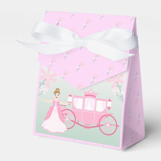 ピンクプリンセスファンタジー誕生日パーティー フェイバーボックス (正面サイド)