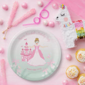 ピンクプリンセスファンタジー誕生日パーティー ペーパープレート (パーティー)