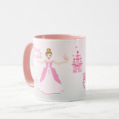 ピンクプリンセスファンタジー誕生日パーティー マグカップ (正面左)