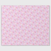 ピンクプリンセスファンタジー誕生日パーティー ラッピングペーパー (フラット)