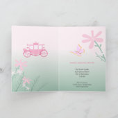 ピンクプリンセスファンタジー誕生日パーティー 招待状 (内部)