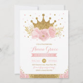 ピンクプリンセスフェアリーターリューズパーティの招待状 招待状 (正面)