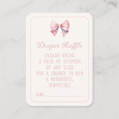 ピンクプリンセスベアーボウオムツラッフル エンクロージャーカード (正面)