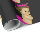 ピンクプリンセスベビーガールシャワーラッピング紙 ラッピングペーパー (ロールコーナー)