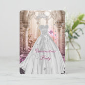 ピンクプリンセスマジカルキンセアニェラ15誕生日 招待状 (スタンド正面)