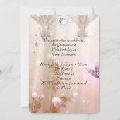 ピンクプリンセスマジカルキンセアニェラ15誕生日 招待状 (裏面)