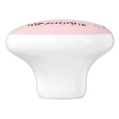 ピンクプリンセスモノグラムティアラの陶器の取っ手 セラミックノブ (側面)