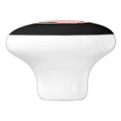 ピンクプリンセスモノグラムティアラの陶器の取っ手 セラミックノブ (側面)