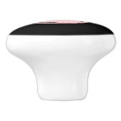 ピンクプリンセスモノグラムティアラの陶器の取っ手 セラミックノブ (側面)