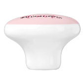 ピンクプリンセスモノグラムティアラの陶器の取っ手 セラミックノブ (側面)