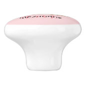 ピンクプリンセスモノグラムティアラの陶器の取っ手 セラミックノブ (側面)