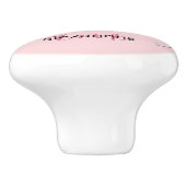 ピンクプリンセスモノグラムティアラの陶器の取っ手 セラミックノブ (側面)