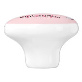 ピンクプリンセスモノグラムティアラの陶器の取っ手 セラミックノブ (側面)