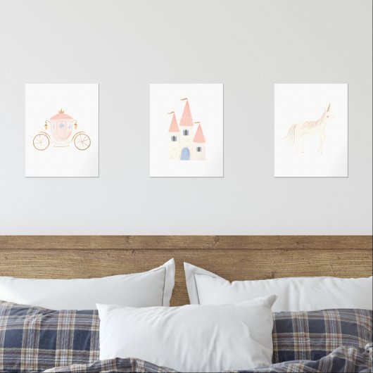 ピンクプリンセスユニコーンガールズルームデコール (寝室)