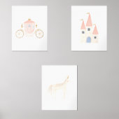 ピンクプリンセスユニコーンガールズルームデコール (正面)