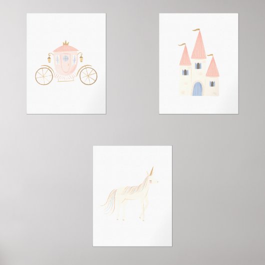 ピンクプリンセスユニコーンガールズルームデコール (正面)