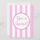 ピンクプリンセスユニコーンベビーシャワー招待状 (裏面)