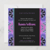 ピンクプリンセス中世ベストガールズディナーパーティー 招待状 (裏面)