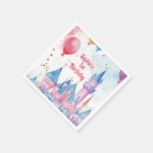 ピンクプリンセス城 スタンダードカクテルナプキン (角)