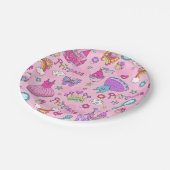 ピンクプリンセス紙プレート ペーパープレート (アングル)
