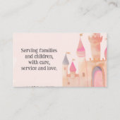 ピンクプリンセス託児デイサービスベビーシッター 名刺 (裏面)