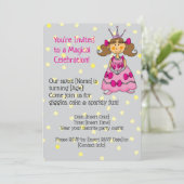 ピンクプリンセス誕生日パーティーの招待 セーブザデート (スタンド正面)