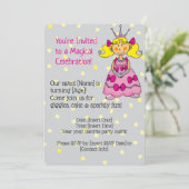 ピンクプリンセス誕生日パーティーの招待 セーブザデート (スタンド正面)