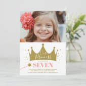 ピンクプリンセス誕生日パーティー 招待状 (スタンド正面)