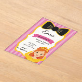 ピンクプリンセス誕生日招待状 | zazzlemade アクリル招待状 (レイダウン)