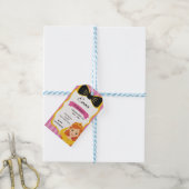 ピンクプリンセス誕生日招待状 | zazzlemedの ギフトタグ (より糸付き)