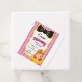 ピンクプリンセス誕生日招待状 | zazzlemedの フェイバータグ (インサイチュ)