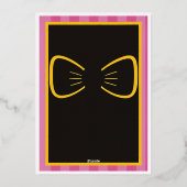 ピンクプリンセス誕生日招待状 | zazzlemedの 箔招待状 (裏面)