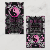 ピンクプリンセス陰陽陽ニューエイジヨガビジネスカード 名刺 (正面/裏面)