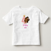 ピンクプリンセス4歳誕生日デザイン トドラーTシャツ (正面)