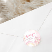 ピンクプリンセス4th誕生日パーティー ラウンドシール