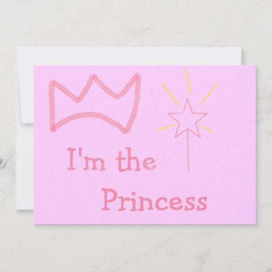 ピンクプリンセス 招待状 (正面)