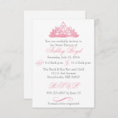 ピンクプリンセスSweet sixteen招待状 招待状 (正面/裏面)