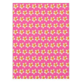 ピンクプルメリアハワイアンフラワールアウ（ハワイ式宴会）誕生日パーティー テーブルクロス (正面)