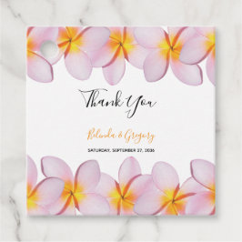 ピンクプルメリアフランギパニ結婚ズの贈り物 フェイバータグ