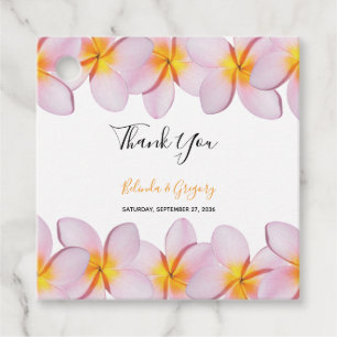 ピンクプルメリアフランギパニ結婚ズの贈り物 フェイバータグ